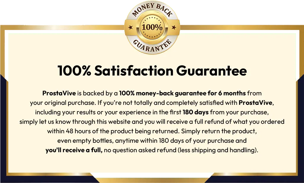 prostavive 60 days money back guarantee